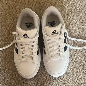 Adidas Classic White and Black Sneakers